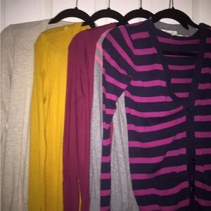 Striped Purple and Black Women's Sweater